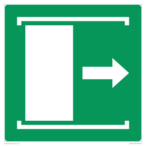 E033 safe condition door slides right to open